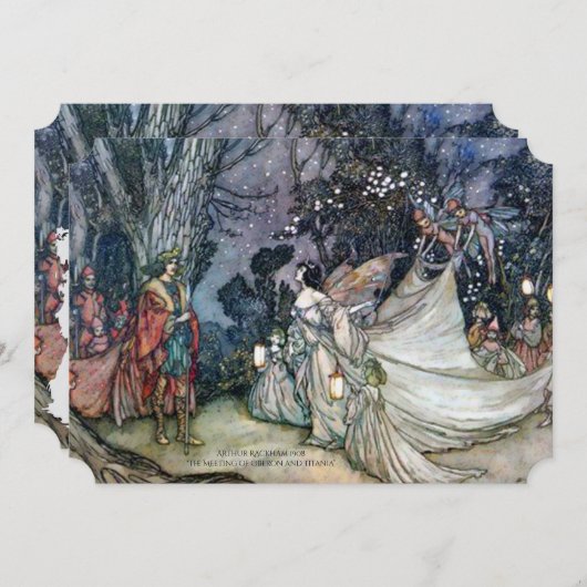 Faire-part de mariage de cru de songe d'une nuit (Devant / Derrière)