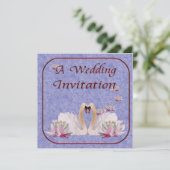 Faire-part de mariage de cygne (Debout devant)