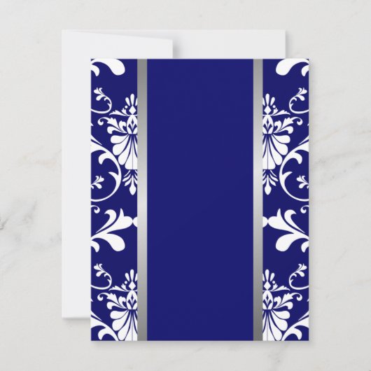 Faire-part de mariage de damassé et de ruban (Devant)