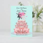 Faire-part de mariage de danse de gâteau de (Debout devant)