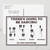 Faire-part de mariage de danse Enregistrer la date (Devant / Derrière)