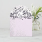 Faire-part de mariage de défilement de la Lavande  (Debout devant)