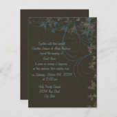 Faire-part de mariage de défilement papillon (Devant / Derrière)