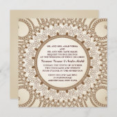 Faire-part de mariage de dentelle de Catalina (Devant / Derrière)