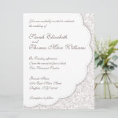 Faire-part de mariage de dentelle décorative (Debout devant)