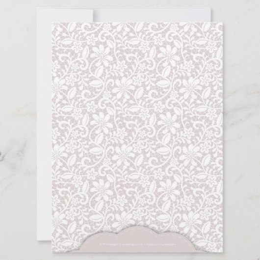 Faire-part de mariage de dentelle décorative (Dos)