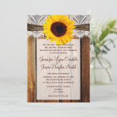 Faire-part de mariage de dentelle en bois de Tourn (Debout devant)