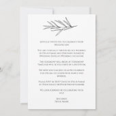 Faire-part de mariage de dentelle florale moderne (Dos)