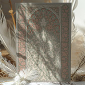 Faire-part de mariage de dentelle islamique floue 