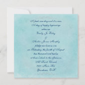 Faire-part de mariage de dentelle marine (Dos)