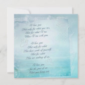 Faire-part de mariage de dentelle marine (Devant)