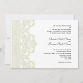 faire-part de mariage de dentelle tachée (Devant)