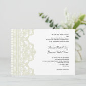 faire-part de mariage de dentelle tachée (Debout devant)
