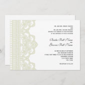 faire-part de mariage de dentelle tachée (Devant / Derrière)