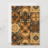 Faire-part de mariage de design Talavera mexicain (Dos)