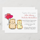 Faire-part de mariage de dessin de Hedgehog (Devant / Derrière)