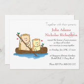 Faire-part de mariage de dessin de Hedgehog (Devant / Derrière)