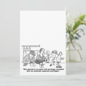 Faire-part de mariage de dessin personnalisable (Debout devant)