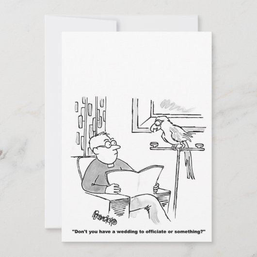 Faire-part de mariage de dessin personnalisé (Devant)