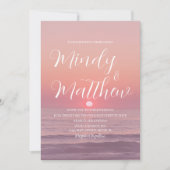 Faire-part de mariage de destination au coucher de (Devant)