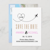 Faire-part de mariage de destination avec photo (Devant / Derrière)