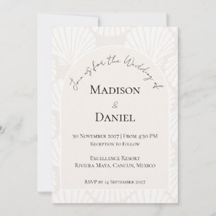 Faire-part de mariage de destination Coquillage Ne