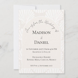 Faire-part de mariage de destination Coquillage Ne