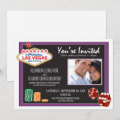 Faire-part de mariage de destination de Las Vegas (Devant / Derrière)