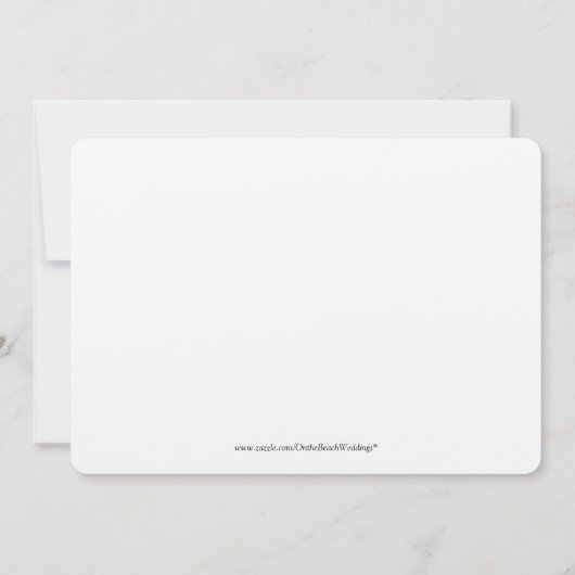 Faire-part de mariage de destination de plage du (Dos)