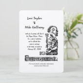 Faire-part de mariage de destination de plage du (Debout devant)