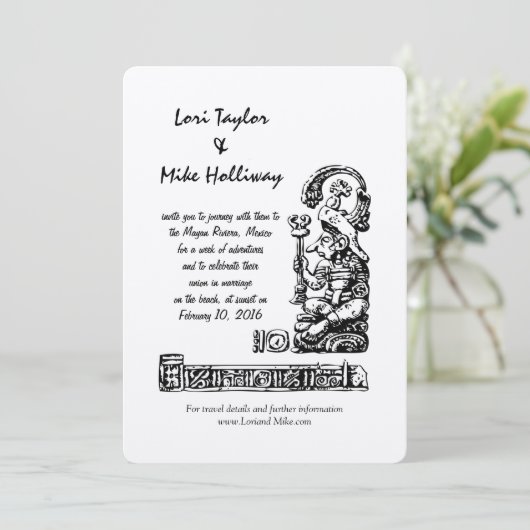 Faire-part de mariage de destination de plage du (Debout devant)