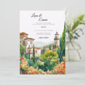 Faire-part de mariage de destination en Espagne (Debout devant)