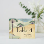 Faire-part de mariage de destination Palmier & Gru (Debout devant)