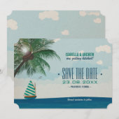 Faire-part de mariage de destination Save the Date (Devant / Derrière)