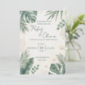 Faire-part de mariage de destination tropicale | F (Debout devant)