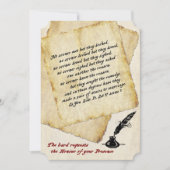 Faire-part de mariage de devis d'amour Shakespeare (Devant)