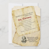 Faire-part de mariage de devis d'amour Shakespeare (Dos)