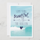 Faire-part de mariage de devis d'été Blue Ocean (Dos)