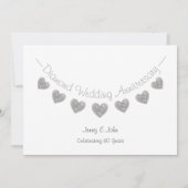 Faire-part de mariage de diamant 60e moderne (Dos)