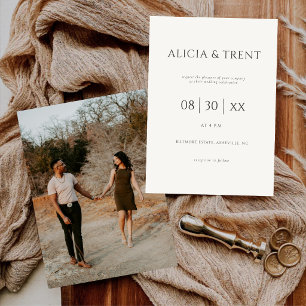 Faire-part de mariage de domaine moderne Élégant