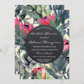 Faire-part de mariage de douche tropicale feuille (Devant / Derrière)