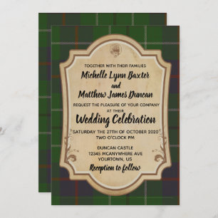 Faire-part de mariage de Duncan Tartan