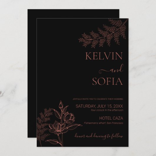 Faire-part de mariage de faire-part de mariage noi (Devant / Derrière)