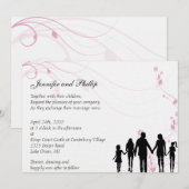 Faire-part de mariage de famille mixte (Devant / Derrière)