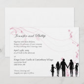 Faire-part de mariage de famille mixte (Devant / Derrière)