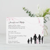 Faire-part de mariage de famille mixte (Debout devant)