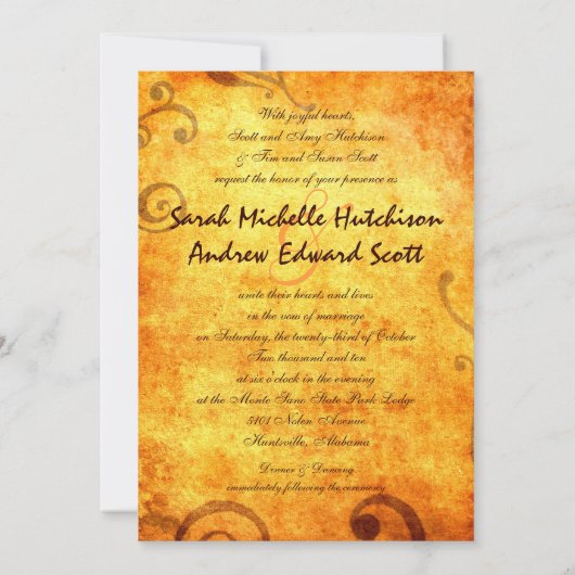 Faire-part de mariage de fer à cheval rustique (Dos)