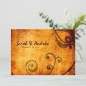 Faire-part de mariage de fer à cheval rustique (Debout devant)