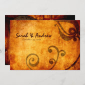 Faire-part de mariage de fer à cheval rustique (Devant / Derrière)