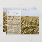 Faire-part de mariage de ferme de champ de blé de (Devant / Derrière)